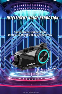 프리드콘 R3 프로 1000M 블루투스 6인용 인터콤 풀 듀플렉스 FM 와이파이 2K 픽셀 비디오 레코더 오토바이 헬멧 카메라 - Product Image 4