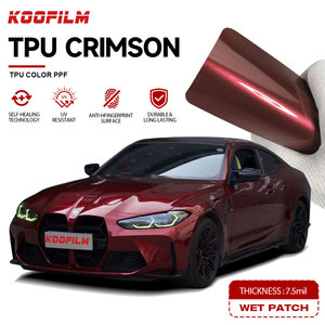7.5mil เทอร์โมพลาสติก TPU สีแดงเข้มแพตช์1.52*15ม./ม้วนฟิล์มป้องกันสี TPU PPF เทคโนโลยีการบำบัดด้วยตนเอง - Product Image 1