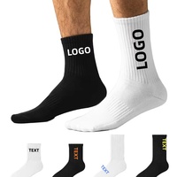 Chaussettes de sport à rayures avec logo personnalisé, chaussettes en coton de couleur unie avec logo brodé ou imprimé jacquard, chaussettes unisexes, vente en gros
