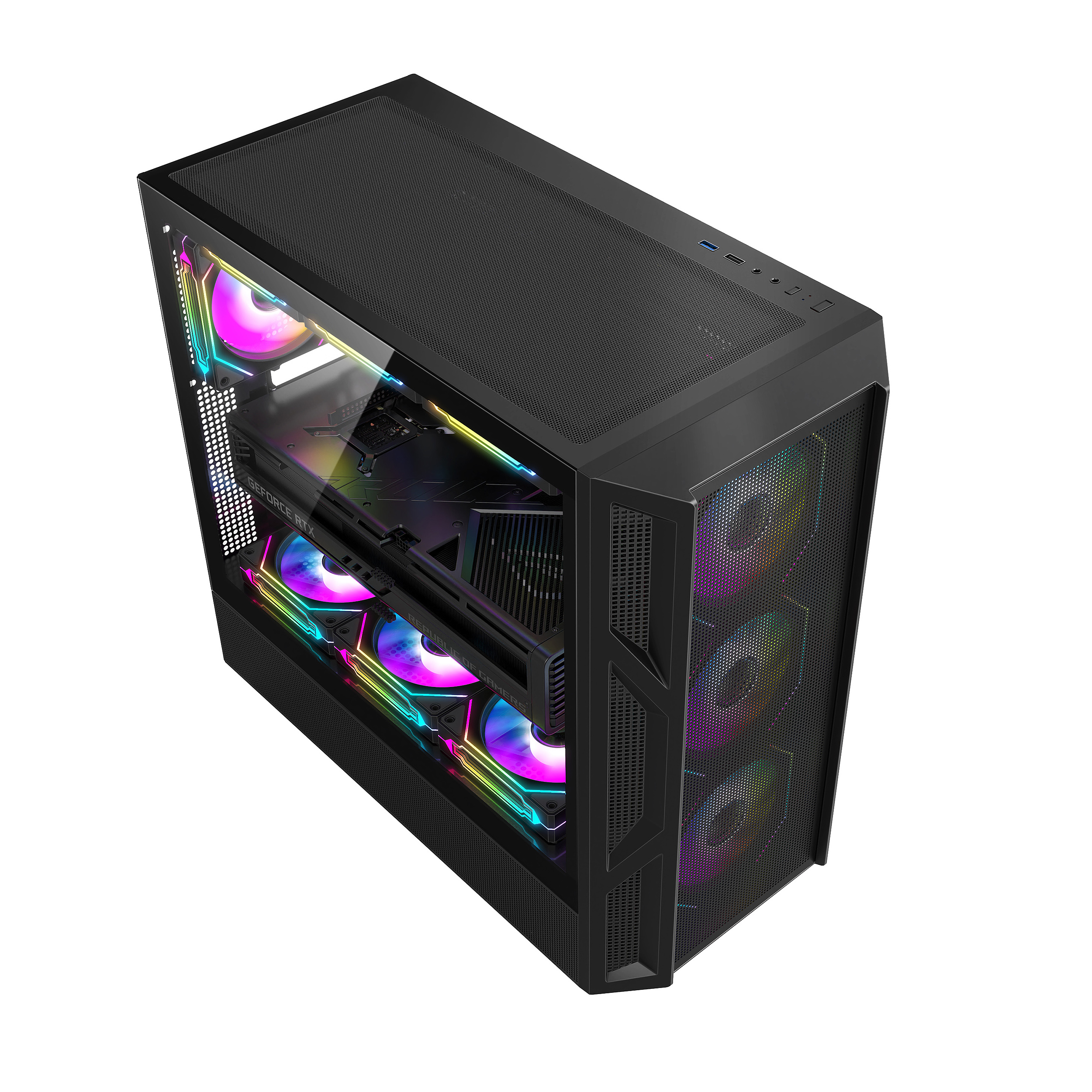 Ruix P31 Plus E-ATX Gaming PC Case - Glass Side Panel