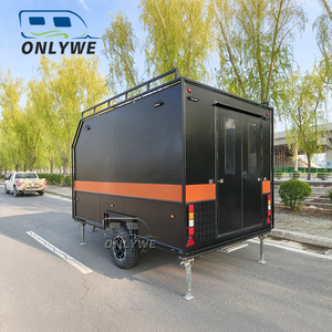 Remolque de <span class=keywords><strong>caravana</strong></span> todoterreno ONLYWE de 350 cm con baño interno, <span class=keywords><strong>ducha</strong></span> y cama doble, remolque de viaje resistente 4x4 - Product Image 2