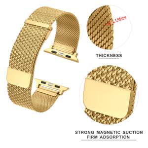 <span class=keywords><strong>Bracelet</strong></span> en maille magnétique inoxydable Offre Spéciale pour <span class=keywords><strong>Apple</strong></span> <span class=keywords><strong>Watch</strong></span> milanaise série 2/3/4/5/6/7, <span class=keywords><strong>bracelet</strong></span> de montre à boucle métallique, 38mm 42mm - Product Image 5