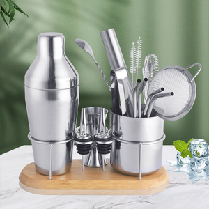 Sáng Tạo 2023 Thiết Kế Mới Nhà Sản Xuất Bartender Kit Thép Không Gỉ Vàng Cocktail Shaker <span class=keywords><strong>Set</strong></span> Với Đứng - Product Image 5