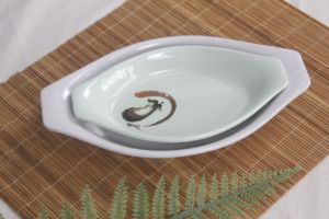 Assiettes de service réutilisables en mélamine en forme de <span class=keywords><strong>bateau</strong></span> banane <span class=keywords><strong>pour</strong></span> crème glacée, desserts, fruits, yaourt, fête - Product Image 3