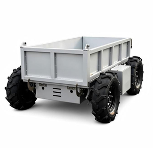 Mini-dumper électrique télécommandé 4x4 en acier argenté, benne fermée, 1200W, haute garde au sol, usage industriel - Product Image 3