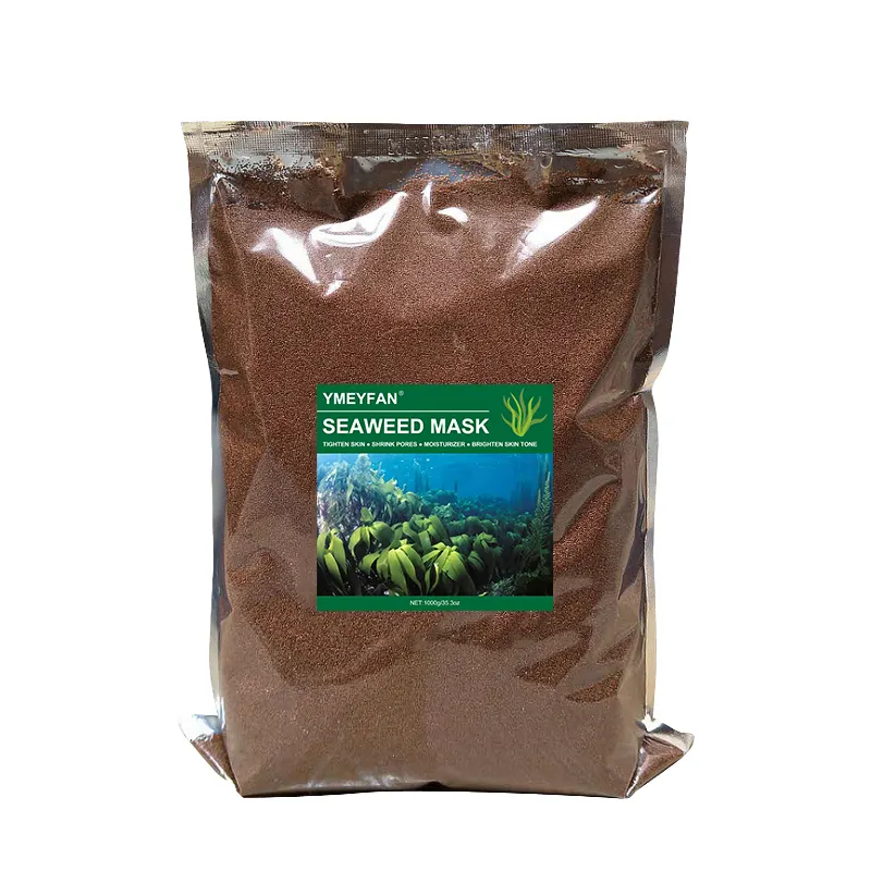 Máscara facial hidratante para encolhimento de poros, máscara em colágeno, algas marinhas e clareamento da pele, rótulo privado, 1kg