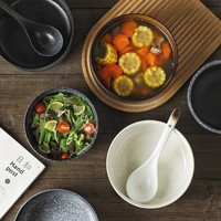 Grand bol de nouilles en céramique haut de gamme de style japonais Bassin de nouilles d'escargot pour les fêtes Bol de nouilles instantanées de célébrité Internet pour
