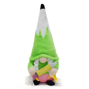 Décorations créatives de la saison de rentrée <span class=keywords><strong>scolaire</strong></span> transfrontalière : Figurine de gnome sans visage en polyester, style Rudolph l'Elfe, pour crayons d'école - Product Image 5