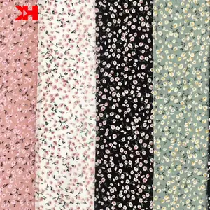 fast delivery viscose printing fabric 100% viscose rayon digital printed floral nighty dress
