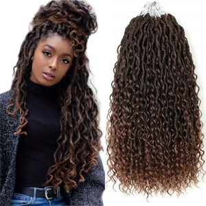 <span class=keywords><strong>River</strong></span> Faux Locs Crochet Hair Pre Looped Diosa desordenada <span class=keywords><strong>River</strong></span> Faux Locs al por mayor - Product Image 2