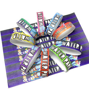 Billets d'entrée aux parcs aquatiques jetables personnalisés Bracelets pour événements Bracelets en papier imperméables pour piscines taille enfant - Product Image 4