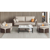 Canapés de direction contemporains de luxe pour réception de bureau, salle d'attente, hall d'accueil en cuir, salle de visiteurs, mobilier artistique personnalisable