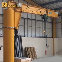 Grue à flèche de type colonne 1T 3T 5T avec palan électrique à câble pour levage industriel à faible hauteur de plafond