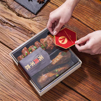 Jiugong Jetable Hot Pot À Emporter Boîte Grille D'emballage pour Canard Rôti Ingrédients Marinés Plateau D'aliments Cuits Fait Papier Durable