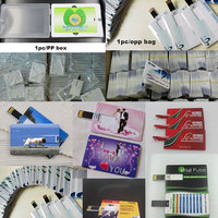 USB Flash Drive Kartu Kredit Mini Hadiah Pribadi Pabrik dengan Logo Kustom Pendrive Promosi Memorias USB Pembuatan Sampel Cepat
