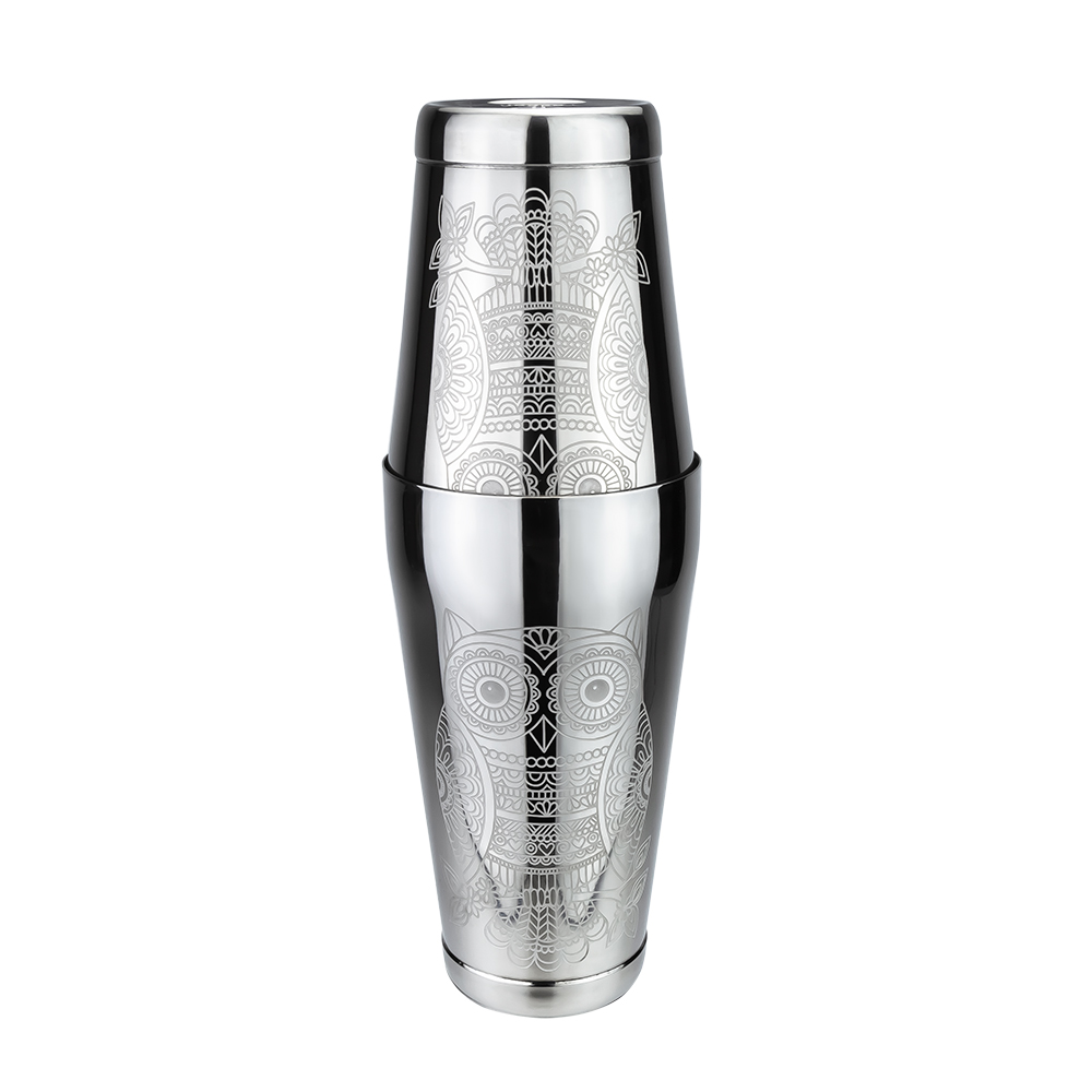 นกฮูกเงินแกะสลัก