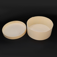 Boîte en bois ronde personnalisée avec logo, de qualité alimentaire, jetable, durable, pour gâteaux, avec couvercle, best-seller
