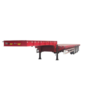 Semirremolque de Plataforma Baja de 3 Ejes, Económico, con Escalera Hidráulica Opcional, Capacidad de Carga de 50-80 Toneladas, para Construcción <span class=keywords><strong>en</strong></span> África Occidental - Product Image 2
