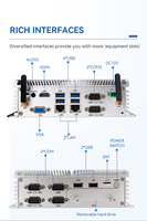 Vente chaude Win10 Win11 PC de bureau intégré en aluminium 8G RAM 128G Stockage Intel Mini PC industriel sans ventilateur RJ45 LAN 4G VGA Linux