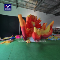 Modèle gonflable de bête de flamme à grande échelle