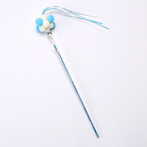 ของเล่นแมวขนนกน่ารักพร้อมลูกบอลปอมปอมและพู่สำหรับแมว ของเล่นสัตว์เลี้ยงทำมือ - Product Image 5