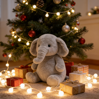 Peluche d'éléphant câlin, cadeau idéal pour les enfants (anniversaire/Noël), personnalisable, vente en gros ODM/OEM