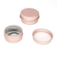 Pots cosmétiques en aluminium rose de 10g et 15g, petits pots vides pour fard à paupières, maquillage et crème pour le visage
