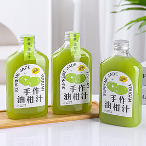 Пользовательские 350 мл ПЭТ пластиковый сок для холодных напитков прозрачные многоразовые контейнеры прозрачные молочные бутылки с крышкой для сока бизнес - Product Image 6