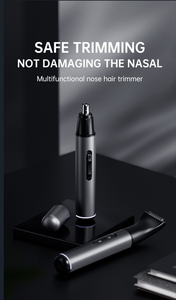 Batería Recargable Personalizable con Logotipo <span class=keywords><strong>de</strong></span> Misam Factory Outlet, Conveniente 360 °   Recortador <span class=keywords><strong>Nasal</strong></span> Eléctrico Giratorio para Hombres - Product Image 2