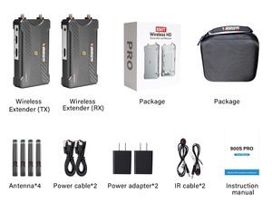 HD <b>Wireless</b> Transmitter and Receiver 250M/820FT Range <b>Wireless</b> Tablets Laptops to Projector 1080P 60Hz - Product Image 4