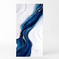 Carrelage en porcelaine Agate Blue Gold 600x1200mm, effet feuille d'or poli brillant, moderne, antidérapant, pour murs et sols, épaisseur 10mm