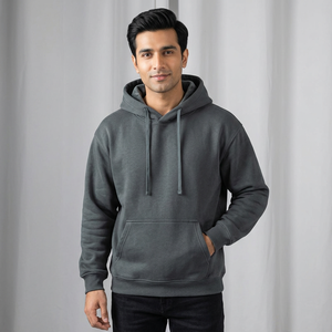 Sudadera con Capucha de Invierno 100% Algodón, Personalizada con Logotipo OEM, al por Mayor, Fabricante, 600g, Color Sólido, Corte Regular - Product Image 1