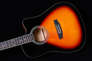 Fabricante al por mayor de guitarra acústica de 6 cuerdas de 41 pulgadas guitarra recortada de tilo completo para principiantes - Product Image 4
