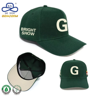 Gorras de Béisbol Estructuradas de 5 Paneles con Bordado de Letras Personalizadas en Algodón Orgánico Certificado BSCI GRS para Todos los Eventos