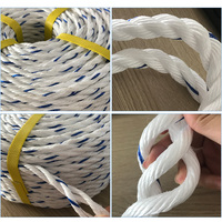 Corde en polypropylène flexible résistante aux UV, 20 mm, 3 brins, corde marine, cordon en plastique dur, corde d'emballage agricole, corde d'emballage logistique