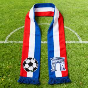 Футбольный шарф на заказ с цифровой печатью из полиэстера для промоакций и спортивных мероприятий - Product Image 5