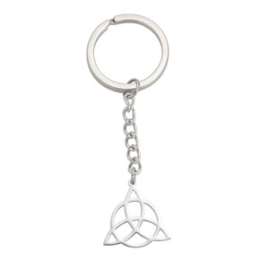 Vente chaude <span class=keywords><strong>Trinity</strong></span> Celtics Noeud Porte-clés Triquetra Amulette Pendentif En Acier Inoxydable Bijoux Porte-clés Porte-clés Cadeau - Product Image 1