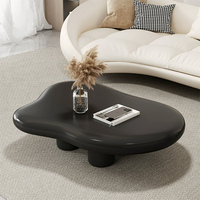 Nuage Table À Thé Nordique Maison Salon Petit Appartement Simple Moderne En Forme De Table Crème Wabi-Sabi Style Noir Table À Thé