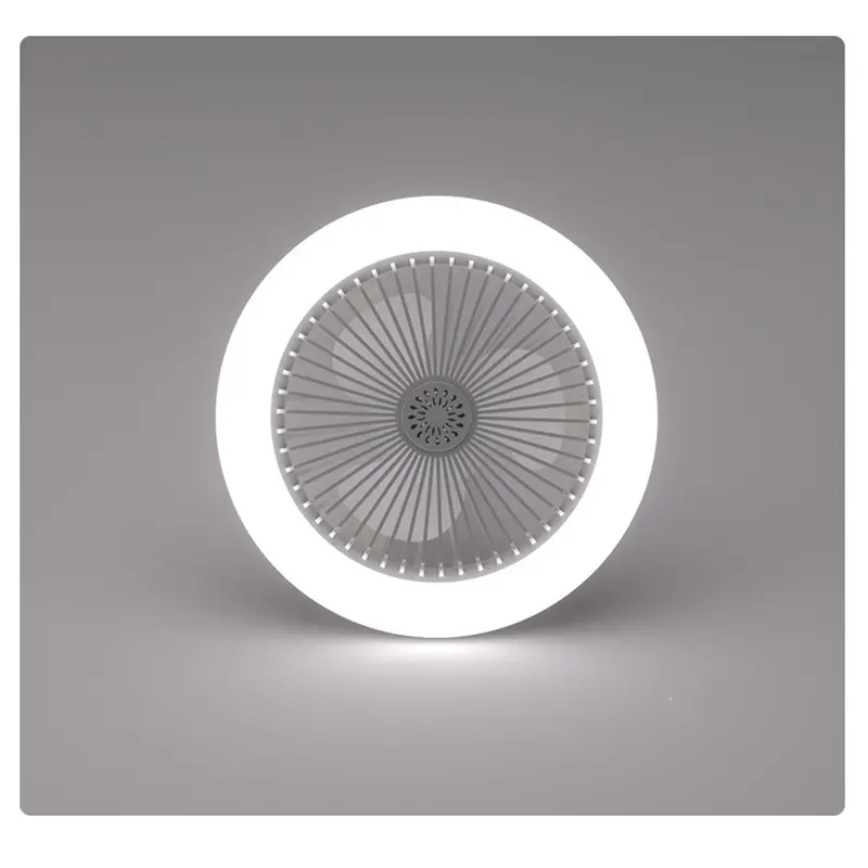 Newly designed intelligent fan light E27 or B22 30W 3000-6500K Ceiling Fan supports dimming and color adjustment Remote Control