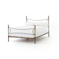 Cadre de lit en métal de luxe moderne, lit plateforme en fer de designer Westwood pour ensembles de chambre principale, pièce de mobilier de luxe pour hôtels et villas