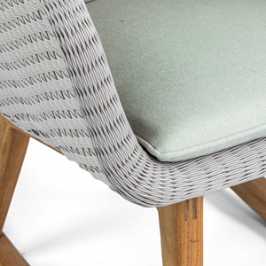 Silla Mecedora de Madera de Teca para Exteriores con Cojín, Silla de Descanso para Patio y Jardín - Bulan - Product Image 3