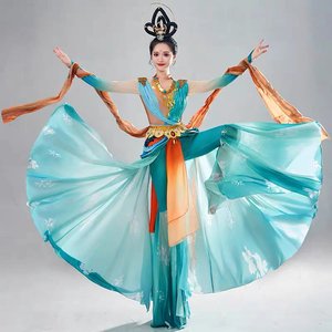 Vêtements de performance de <span class=keywords><strong>danse</strong></span> volante ethnique <span class=keywords><strong>classique</strong></span> chinoise Dunhuang Jialing Panga vêtements de performance de <span class=keywords><strong>danse</strong></span> pour adultes - Product Image 1