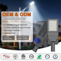 Lampadaire LED extérieur AC de haute qualité 50W-200W, étanche IP65, avec détecteur de mouvement photocellule, en aluminium, pour jardin/route