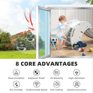 Film de fenêtre <span class=keywords><strong>miroir</strong></span> unidirectionnel de 60 cm de large, protection de la vie privée, isolation thermique, contrôle solaire, <span class=keywords><strong>autocollant</strong></span> en verre auto-adhésif DIY - Product Image 3