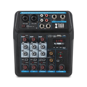 XTUGA AM4 Mixeur audio USB 4 canaux léger et portable en métal+ABS avec alimentation fantôme 48V pour usage domestique, bar et DJ - Product Image 2