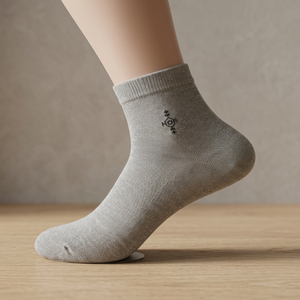 Men's High Cotton Athletic Crew <b>Socks</b> Knitted Cuff Sweat Absorbent Breathable with Soft Elastic Comfort Fit - Product Image 3