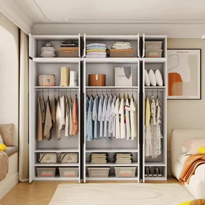 White Wooden Modern Eco-Friendly Bedroom <strong>Wardrobe</strong> Cabinets with Convertible luxury and <strong>Hanging</strong> Features <strong>Wardrobes</strong> - Product Image 5