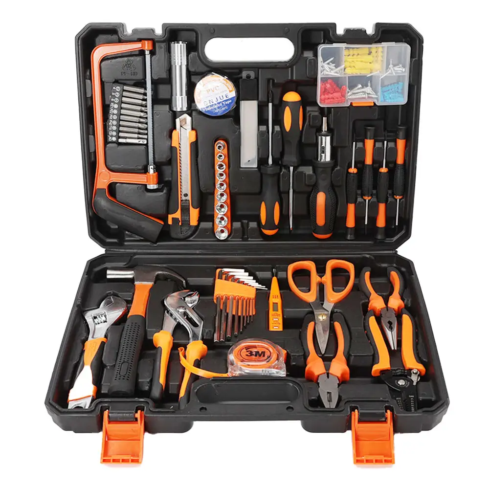 108PCs 128PCs Nuevo diseño Caja de herramientas para el hogar Kit de herramientas de reparación múltiple Juego de herramientas de mano