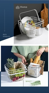 <span class=keywords><strong>Panier</strong></span> de rangement de bureau en métal pour la maison et la cuisine, idéal pour les collations, les jouets, les articles de bain et le rangement de la salle de bain - Product Image 6