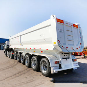 Trailer sampah hidrolik bentuk U untuk mesin cetak miring Dumper Tipping Semi Trailer Tipper dengan kualitas tinggi - Product Image 1
